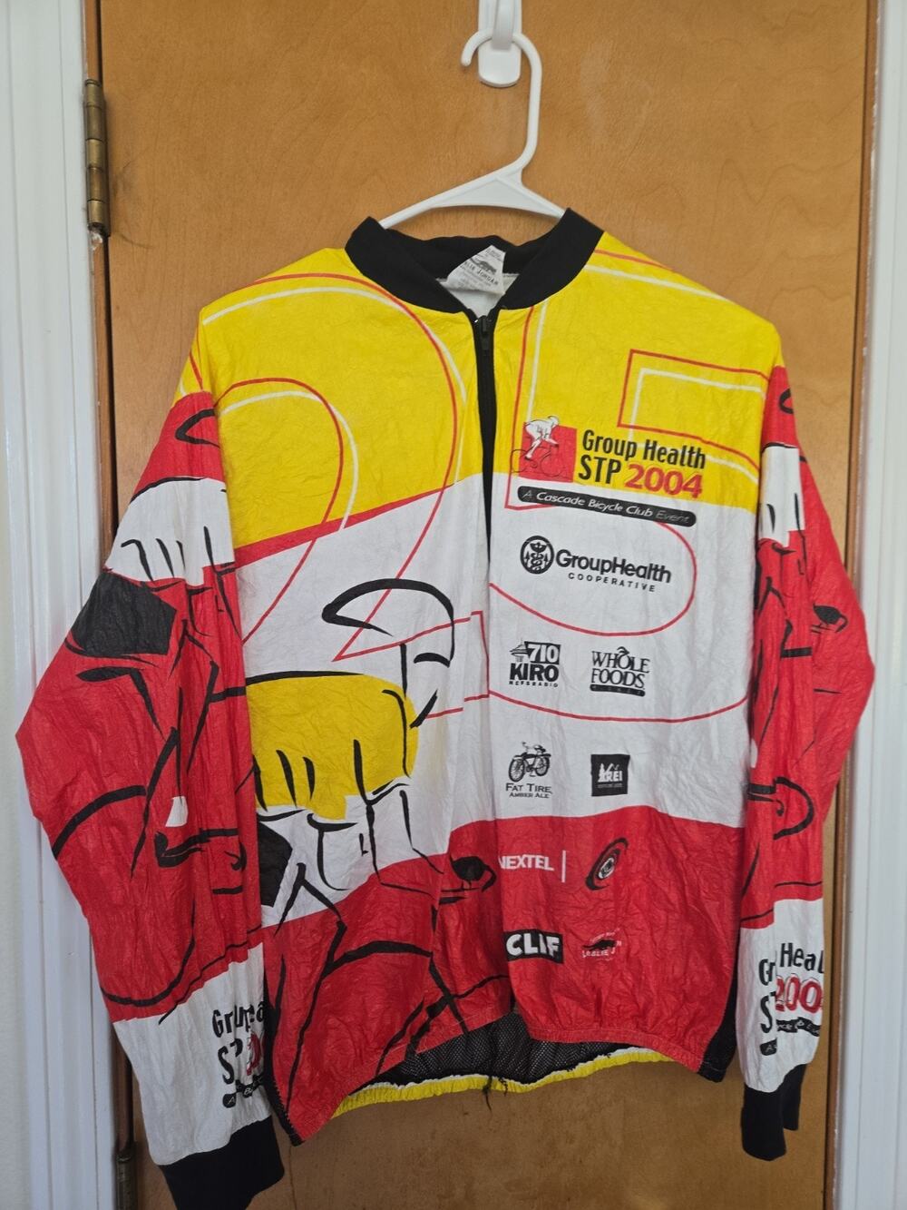 LESLIE JORDAN 2004 SEATTLE TO PORTLAND TYVEK CYCLING JACKET SMALL STP